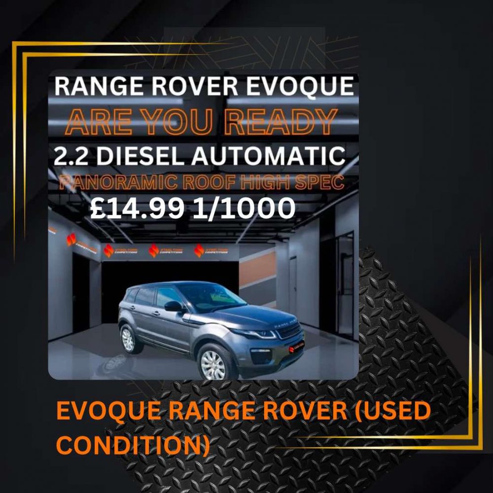 Win a High-Spec Range Rover Evoque – Luxury SUV with Panoramic Roof!