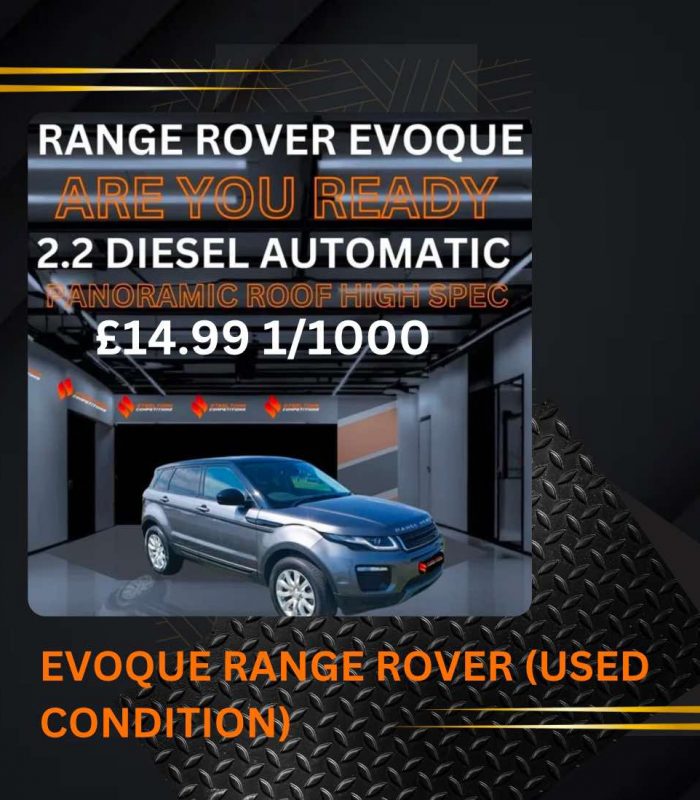 Win a High-Spec Range Rover Evoque – Luxury SUV with Panoramic Roof!
