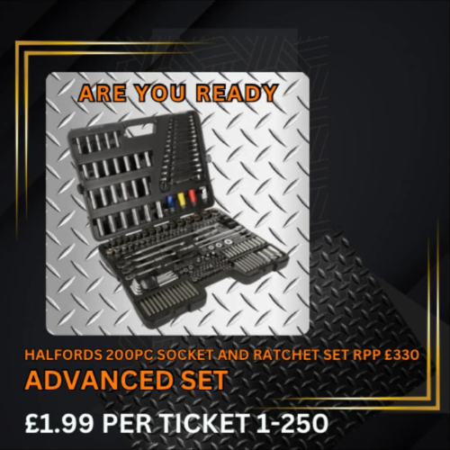 🔧 Halfords Advanced 200-Piece Socket & Ratchet Set – RRP £300! 🔧